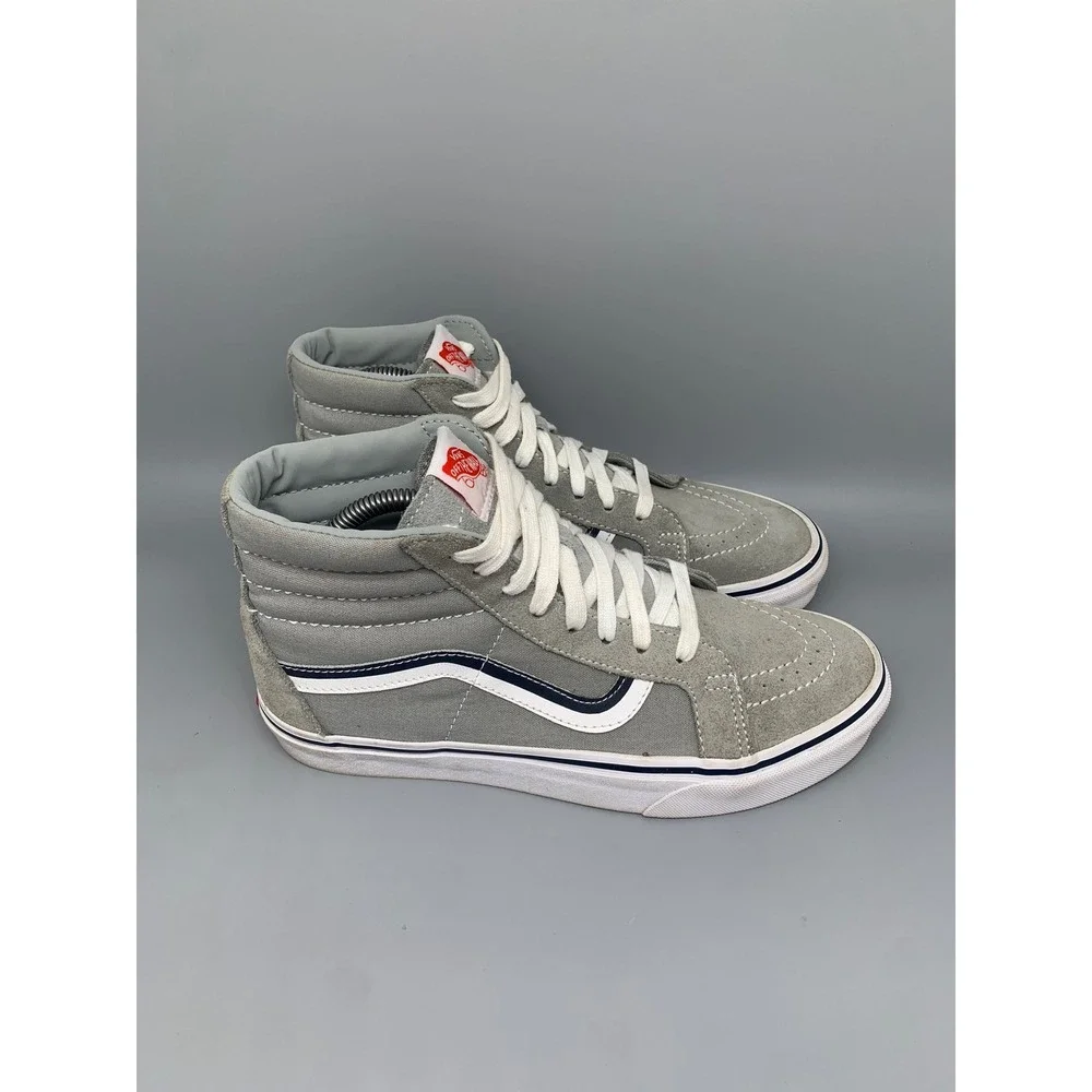 Vans Sk8-Hi MLB New‎ York Yankees Gray High Top Sneakers 721356 Men's Sz 8.0
